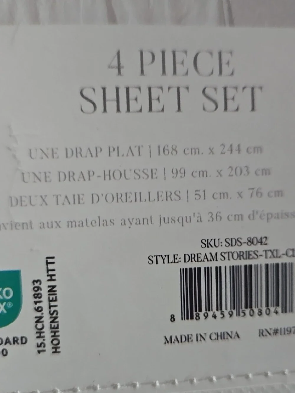 White 4-Piece Sheet Set - Twin XL